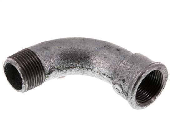 90deg Angled Fitting 1'' Male R x Female Rp Long Cast Iron 25bar (351.25psi)