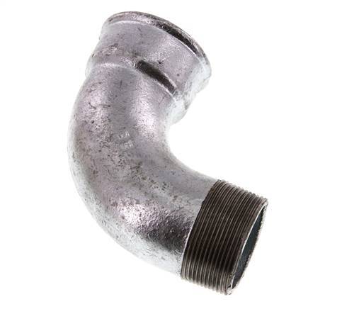 90deg Angled Fitting 2'' Male R x Female Rp Short Cast Iron 25bar (351.25psi)