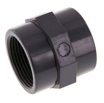 Socket Rp1 1/4'' Female PVC-U 16bar (224.8psi) EN 1452-3 [2 Pieces]