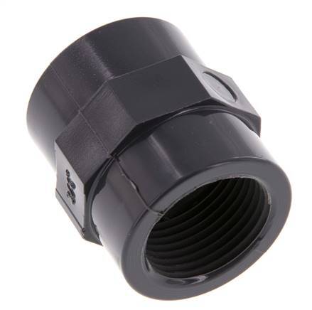 Socket Rp3/4'' Female PVC-U 16bar (224.8psi) EN 1452-3 [2 Pieces]