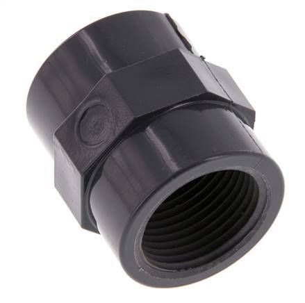 Socket Rp3/4'' Female PVC-U 16bar (224.8psi) EN 1452-3 [2 Pieces]