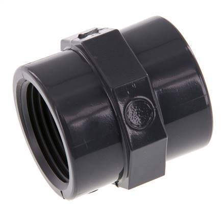 Socket Rp1'' Female PVC-U 16bar (224.8psi) EN 1452-3 [2 Pieces]