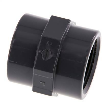 Socket Rp1'' Female PVC-U 16bar (224.8psi) EN 1452-3 [2 Pieces]