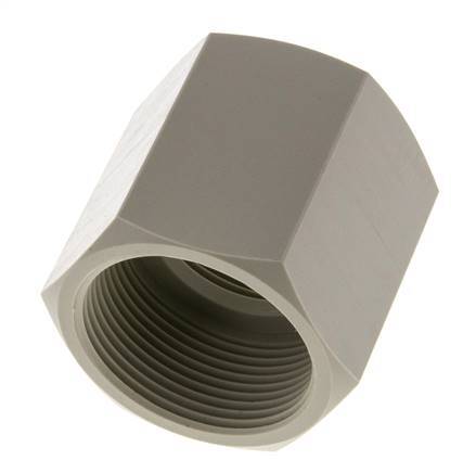 Socket G1 1/2'' Female Polypropylene (pp) 10bar (140.5psi) FDA 55mm He ...