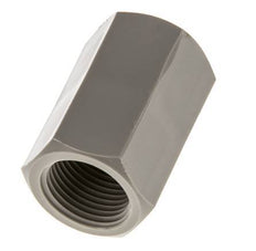 Socket G3/8'' Female Polypropylene (pp) 10bar (140.5psi) FDA 22mm Hex