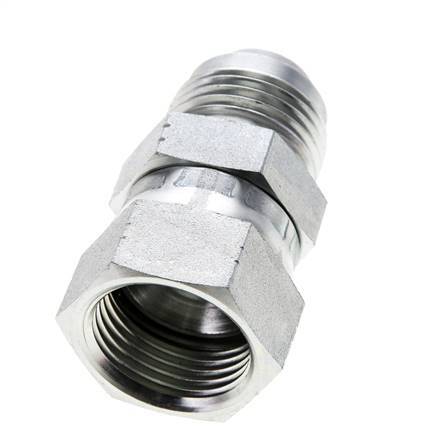 JIC Reducing Nipple UN 1-1/16''-12 Male x UN 1-1/16''-12 Female Steel 210bar (2950.5psi)