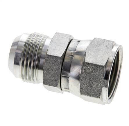JIC Nipple UN 1-3/16''-12 Male x Female Steel 170bar (2388.5psi)