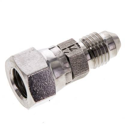 JIC Nipple UNF 7/16''-20 Male x Female Stainless Steel 310bar (4355.5psi)