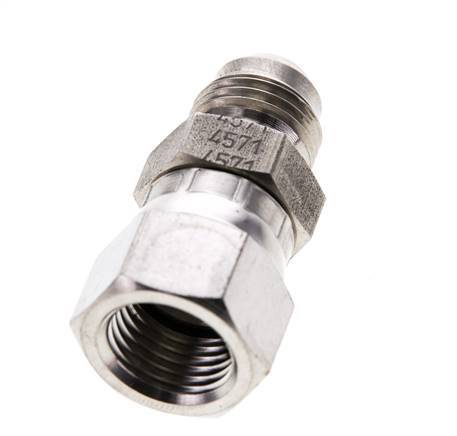 JIC Nipple UNF 9/16''-18 Male x Female Stainless Steel 275bar (3863.75psi)