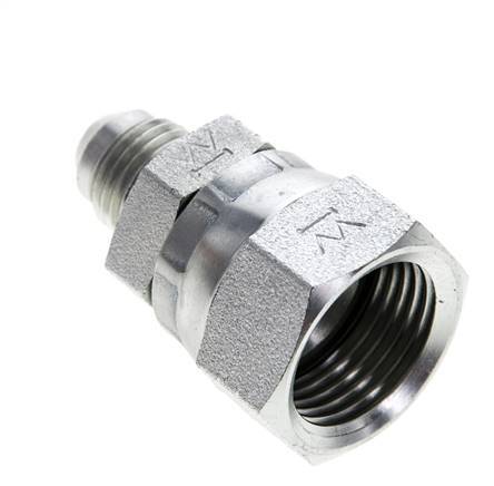 JIC Reducing Nipple UNF 9/16''-18 Male x UNF 7/8''-14 Female Steel 210bar (2950.5psi)