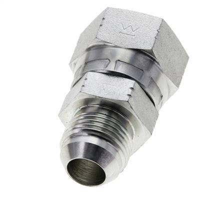 JIC Reducing Nipple UNF 7/8''-14 Male x UN 1-1/16''-12 Female Steel 210bar (2950.5psi)