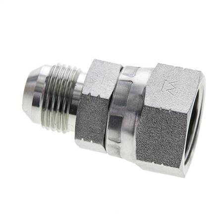 JIC Reducing Nipple UNF 7/8''-14 Male x UN 1-1/16''-12 Female Steel 210bar (2950.5psi)