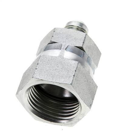 JIC Reducing Nipple UNF 9/16''-18 Male x UN 1-1/16''-12 Female Steel 210bar (2950.5psi)