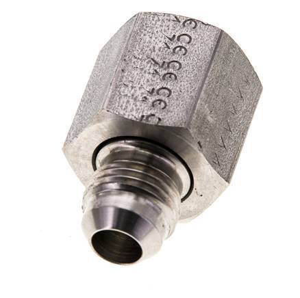 JIC Reducing Nipple UNF 9/16''-18 Male x UNF 3/4''-16 Female Stainless Steel 275bar (3863.75psi)