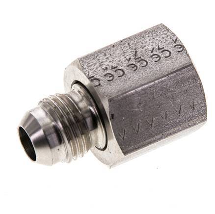 JIC Reducing Nipple UNF 9/16''-18 Male x UNF 3/4''-16 Female Stainless Steel 275bar (3863.75psi)