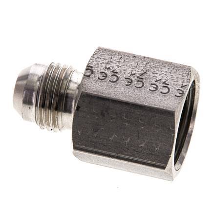 JIC Reducing Nipple UNF 9/16''-18 Male x UNF 3/4''-16 Female Stainless Steel 275bar (3863.75psi)