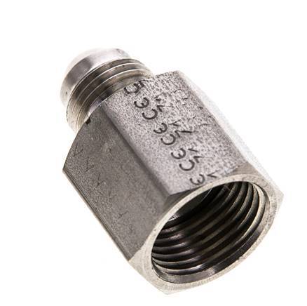 JIC Reducing Nipple UNF 9/16''-18 Male x UNF 3/4''-16 Female Stainless Steel 275bar (3863.75psi)