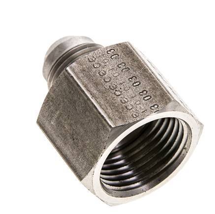 JIC Reducing Nipple UNF 3/4''-16 Male x UN 1-1/16''-12 Female Stainless Steel 210bar (2950.5psi)