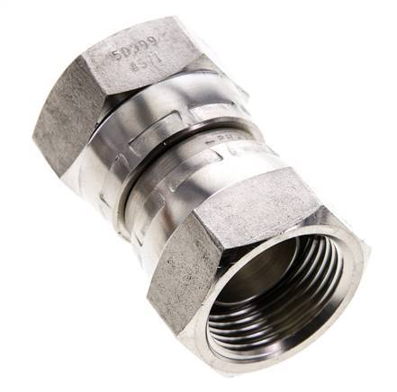 Reducing Straight Connector G3/4'' Female High Pressure Stainless Steel 60° Cone 175bar (2458.75psi) Hydraulic