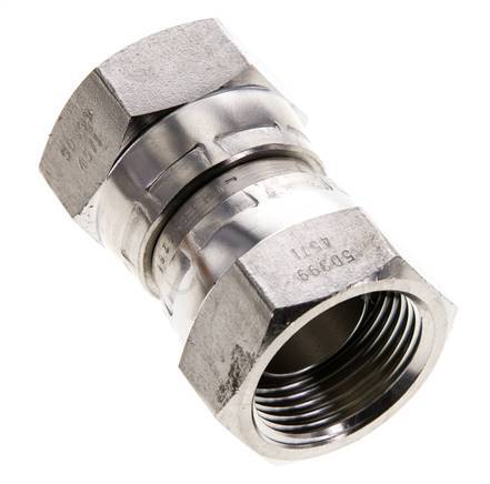 Reducing Straight Connector G3/4'' Female High Pressure Stainless Steel 60° Cone 175bar (2458.75psi) Hydraulic