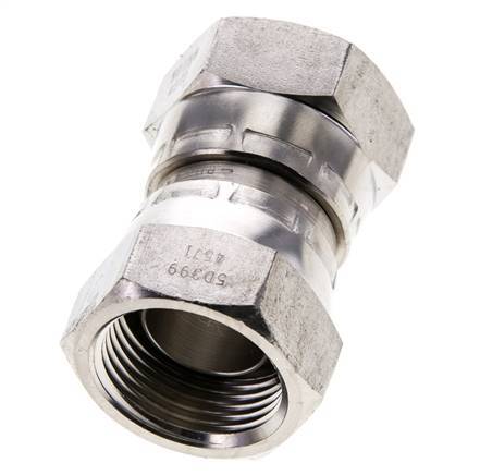 Reducing Straight Connector G3/4'' Female High Pressure Stainless Steel 60° Cone 175bar (2458.75psi) Hydraulic