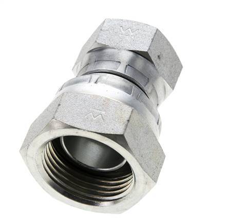 Reducing Straight Connector G3/4'' x G1'' Female High Pressure Steel 60° Cone 150bar (2107.5psi) Hydraulic