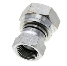 Reducing Straight Connector G3/4'' x G1'' Female High Pressure Steel 60° Cone 150bar (2107.5psi) Hydraulic