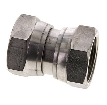 Reducing Straight Connector G1 1/2'' Female High Pressure Stainless Steel 60° Cone 125bar (1756.25psi) Hydraulic