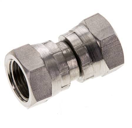 Reducing Straight Connector G3/8'' Female High Pressure Stainless Steel 60° Cone 425bar (5971.25psi) Hydraulic