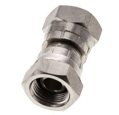 Reducing Straight Connector G3/8'' Female High Pressure Stainless Steel 60° Cone 425bar (5971.25psi) Hydraulic