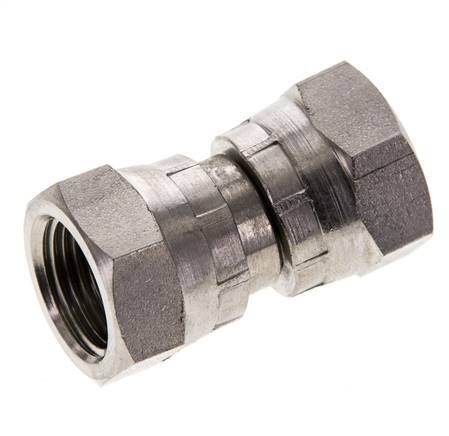 Reducing Straight Connector G3/8'' Female High Pressure Stainless Steel 60° Cone 425bar (5971.25psi) Hydraulic