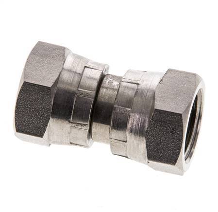 Reducing Straight Connector G3/8'' Female High Pressure Stainless Steel 60° Cone 425bar (5971.25psi) Hydraulic
