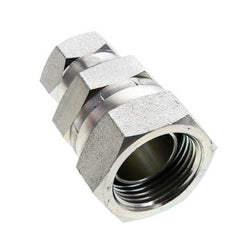 Reducing Straight Connector G1/2'' x G1'' Female High Pressure Steel 60° Cone 150bar (2107.5psi) Hydraulic