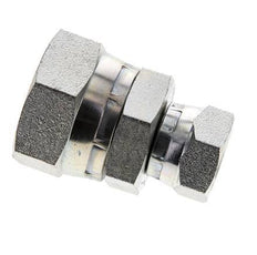 Reducing Straight Connector G1/2'' x G1'' Female High Pressure Steel 60° Cone 150bar (2107.5psi) Hydraulic