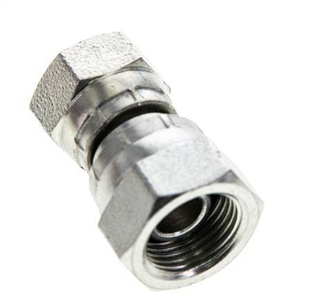 Reducing Straight Connector G1/4'' x G3/8'' Female High Pressure Steel 60° Cone 425bar (5971.25psi) Hydraulic