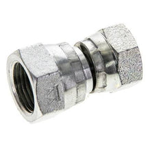 Reducing Straight Connector G1/4'' x G3/8'' Female High Pressure Steel 60° Cone 425bar (5971.25psi) Hydraulic