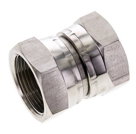 Reducing Straight Connector G1 1/4'' Female High Pressure Stainless Steel 60° Cone 150bar (2107.5psi) Hydraulic