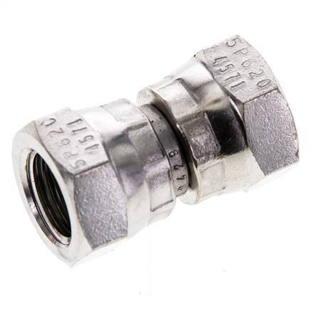 Reducing Straight Connector G1/4'' Female High Pressure Stainless Steel 60° Cone 575bar (8078.75psi) Hydraulic