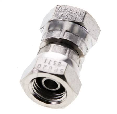 Reducing Straight Connector G1/4'' Female High Pressure Stainless Steel 60° Cone 575bar (8078.75psi) Hydraulic