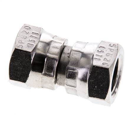 Reducing Straight Connector G1/4'' Female High Pressure Stainless Steel 60° Cone 575bar (8078.75psi) Hydraulic