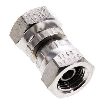 Reducing Straight Connector G1/4'' Female High Pressure Stainless Steel 60° Cone 575bar (8078.75psi) Hydraulic