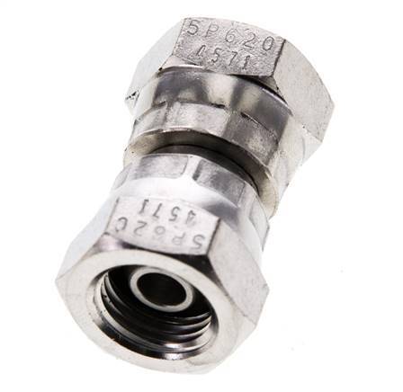 Reducing Straight Connector G1/4'' Female High Pressure Stainless Steel 60° Cone 575bar (8078.75psi) Hydraulic