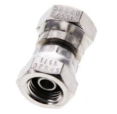 Reducing Straight Connector G1/4'' Female High Pressure Stainless Steel 60° Cone 575bar (8078.75psi) Hydraulic