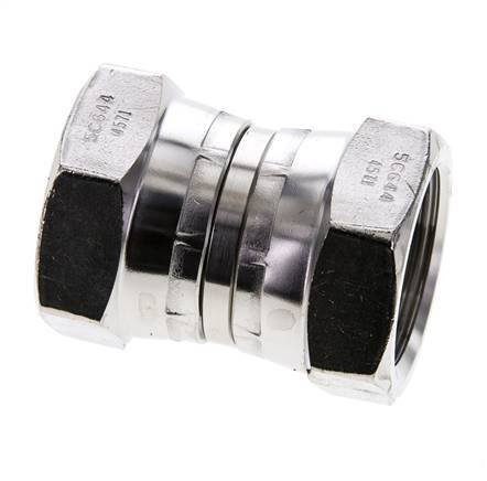 Reducing Straight Connector G1'' Female High Pressure Stainless Steel 60° Cone 150bar (2107.5psi) Hydraulic