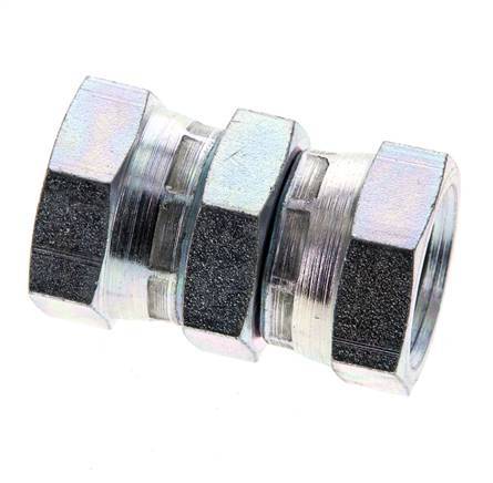 Reducing Straight Connector G1/2'' Female High Pressure Steel 60° Cone 300bar (4215.0psi) Hydraulic