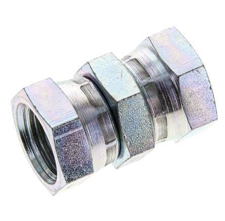 Reducing Straight Connector G1/2'' Female High Pressure Steel 60° Cone 300bar (4215.0psi) Hydraulic