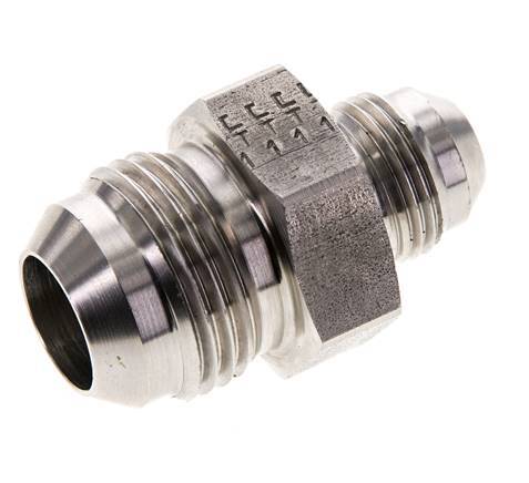 JIC Reducing Double Nipple UNF 3/4''-16 x UN 1-1/16''-12 Stainless Steel 210bar (2950.5psi)
