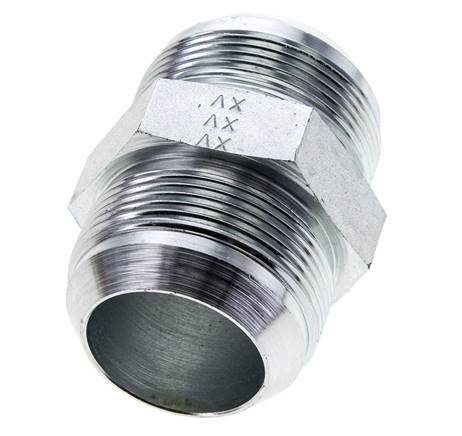 JIC Double Nipple UN 1-7/8''-12 Steel 100bar (1405.0psi)