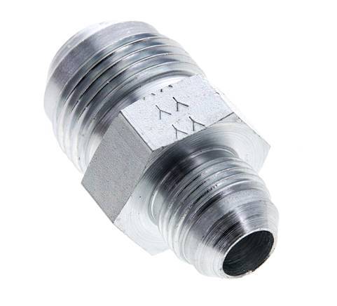 JIC Reducing Double Nipple UNF 7/8''-14 x UN 1-1/16''-12 Steel 210bar (2950.5psi)