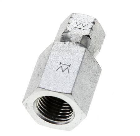 Stainless Steel Pipe Fitting, Adapter, 7/16-20 Male JIC Thread x 1/4 in Stainless Steel Pipe Fitting, Adapter, 7/16-20 Male JIC Thread x 1/4 in